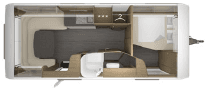 Plan d'aménagement Tabbert Bellini 620 SD/F 2,5